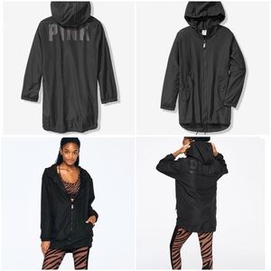 VICTORIAS SECRET PINK M/L LONG ZIP ANORAK JACKET